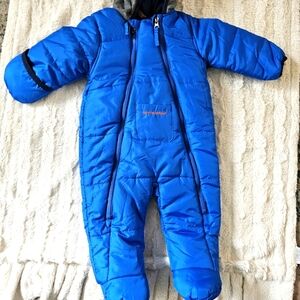 Weatherproof unisex blue baby snow bunting 6/9 months